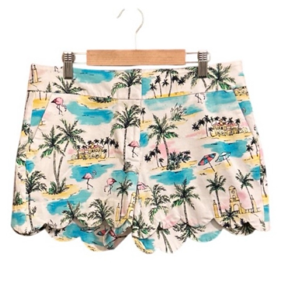 Crown & Ivy Tropical Beach Scalloped Shorts - Size 6